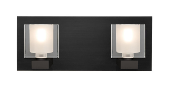 Bathroom Fixtures Two Lights by Besa ( 74 | 2WF-BOLOFR-LED-BK Besa Bolo Vanity ) 