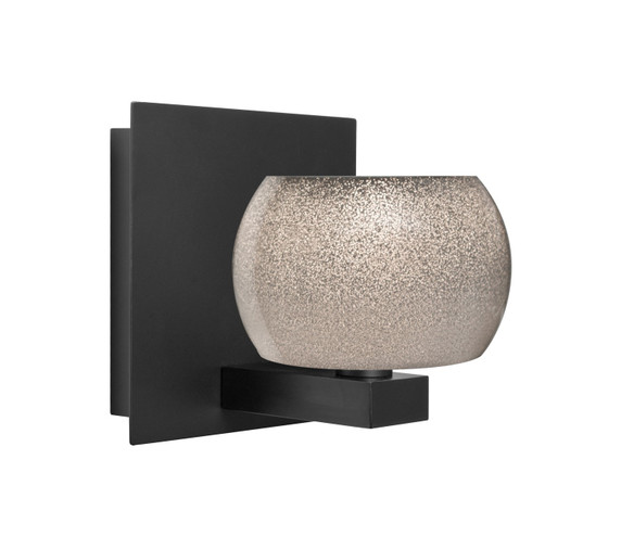 Sconces Single Glass by Besa ( 74 | 1WF-KENOSM-LED-BK Besa Keno Vanity ) 