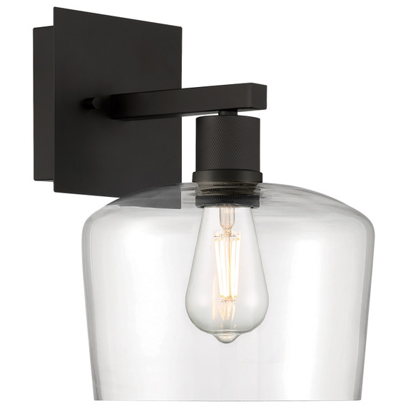 Sconces Single Glass by Access ( 18 | 63144LEDDLP-MBL/CLR Port Nine Chardonnay ) 