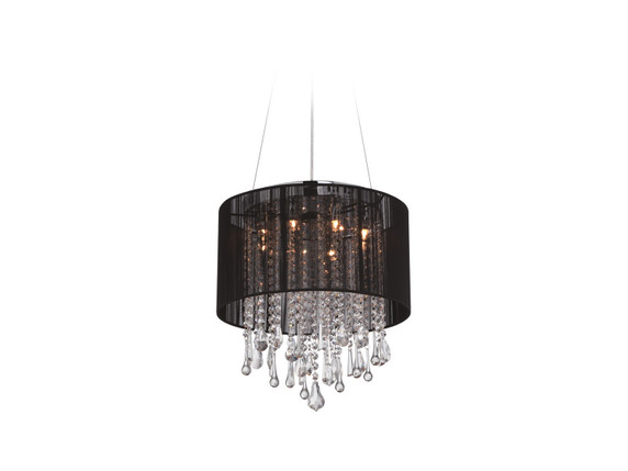 Mini Chandeliers Drum Shade by Avenue Lighting ( 192 | HF1501-BLK Beverly Dr. ) 