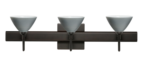 Bathroom Fixtures Three Lights by Besa ( 74 | 3SW-1743TN-BR-SQ Domi ) 
