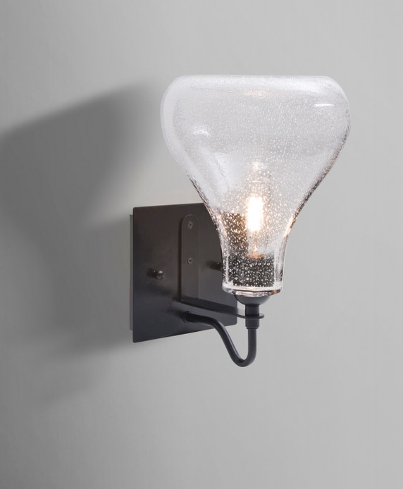 Sconces Single Glass by Besa ( 74 | 1WG-MELOCL-BK Melo ) 