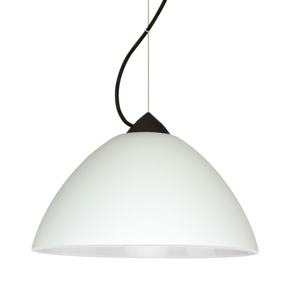 Mini Pendants Glass Down by Besa ( 74 | 1KX-420107-LED-BK Besa Tessa Pendant ) 