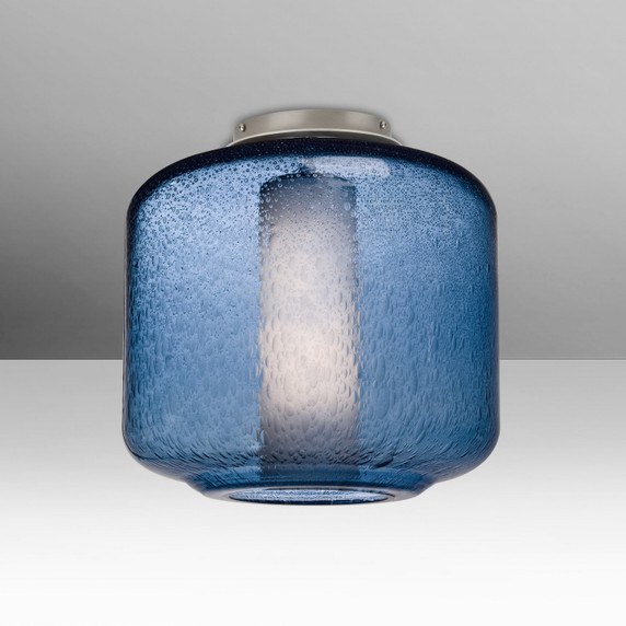 Flush Mounts Glass Down by Besa ( 74 | NILES10BOC-LED-SN Besa Niles 10 Ceiling ) 