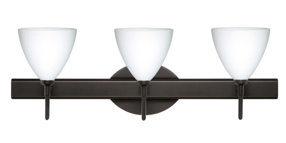 Bathroom Fixtures Three Lights by Besa ( 74 | 3SW-177907-BR Mia ) 