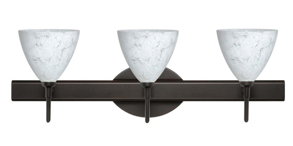 Bathroom Fixtures Three Lights by Besa ( 74 | 3SW-177919-BR Mia ) 