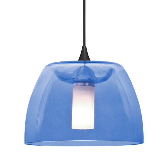 Mini Pendants Glass Down by Besa ( 74 | 1XC-SPURBL-LED-BK Besa Spur Pendant ) 