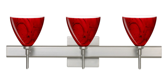 Bathroom Fixtures Three Lights by Besa ( 74 | 3SW-1779MA-SN-SQ Mia ) 