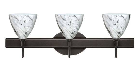 Bathroom Fixtures Three Lights by Besa ( 74 | 3SW-1779MG-BR Mia ) 