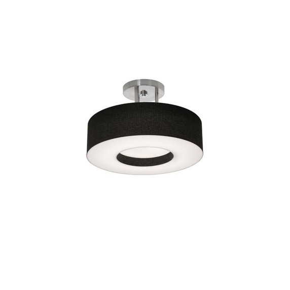 Semi-Flush Mts. Drum Shade by AFX Lighting ( 162 | MCF1214MB-BKSF Montclair ) 