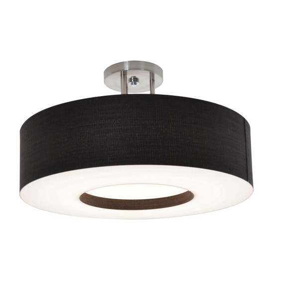 Semi-Flush Mts. Drum Shade by AFX Lighting ( 162 | MCF1932LAJUD-BKSF Montclair ) 