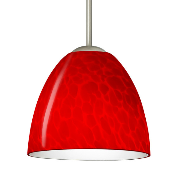 Mini Pendants Glass Down by Besa ( 74 | 1BC-7572RC-MED-SN Besa Sasha Pendant ) 