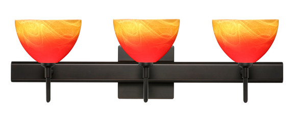 Bathroom Fixtures Three Lights by Besa ( 74 | 3SW-4679SL-BR-SQ Brella ) 