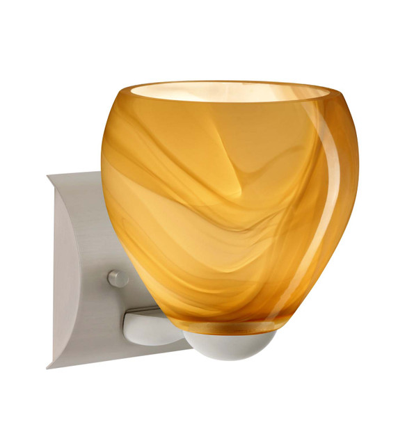 Sconces Single Glass by Besa ( 74 | 1WZ-4122HN-SN Bolla ) 