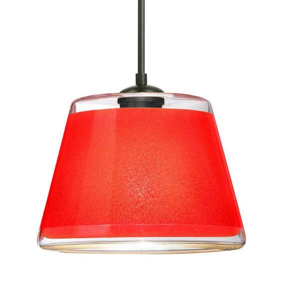 Mini Pendants Glass Down by Besa ( 74 | 1JC-PIC9RD-LED-BK Besa Pica 9 Pendant ) 