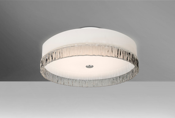 Flush Mounts Drum Shade by Besa ( 74 | PACO19SMC-LED Paco ) 