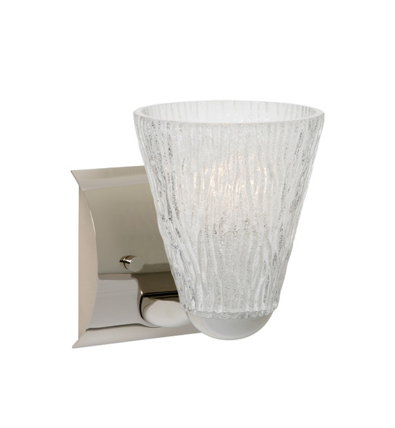Sconces Single Glass by Besa ( 74 | 1WZ-NICO5GL-CR Nico ) 