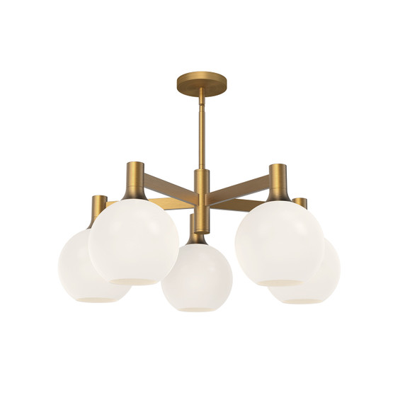 Mid. Chandeliers Glass Down by Alora ( 452 | CH506129AGOP Castilla ) 