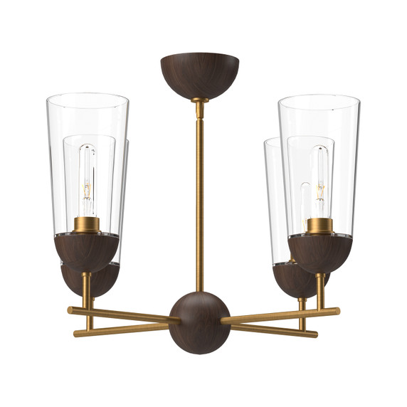 Mid. Chandeliers Glass Up by Alora ( 452 | CH542324AGWT Emil ) 