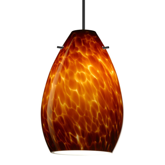 Mini Pendants Glass Down by Besa ( 74 | 1XC-171318-LED-BK Besa Pera 6 Pendant ) 