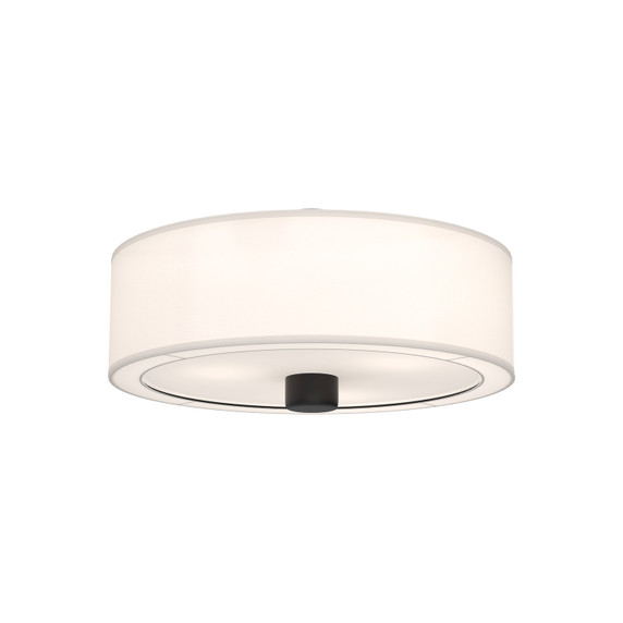 Flush Mounts Drum Shade by Alora ( 452 | FM547924MBWL Theo ) 