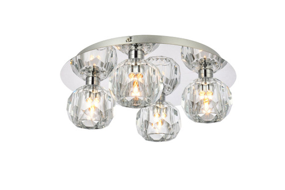 Flush Mounts Glass Down by Elegant Lighting ( 173 | 3509F14C Graham ) 