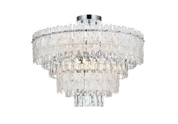 Semi-Flush Mts. Glass Down by Elegant Lighting ( 173 | 1780F25C Emilia ) 