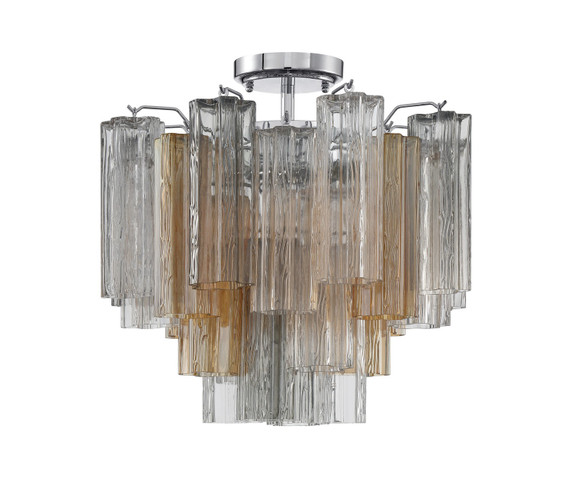 Semi-Flush Mts. Glass Down by Crystorama ( 60 | ADD-300-CH-AU_CEILING Addis ) 