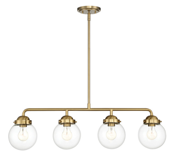 Linear/Island 4 Light + by Designers Fountain ( 43 | 95938-BG Knoll ) 