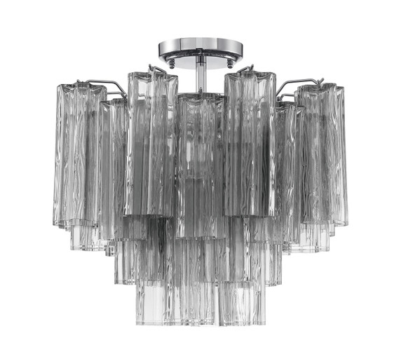 Semi-Flush Mts. Glass Down by Crystorama ( 60 | ADD-300-CH-SM_CEILING Addis ) 