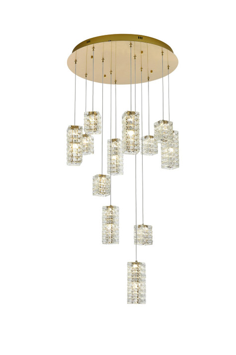 Mid. Chandeliers Multi-Port/Cascade by Elegant Lighting ( 173 | 3680D28SG Aston ) 