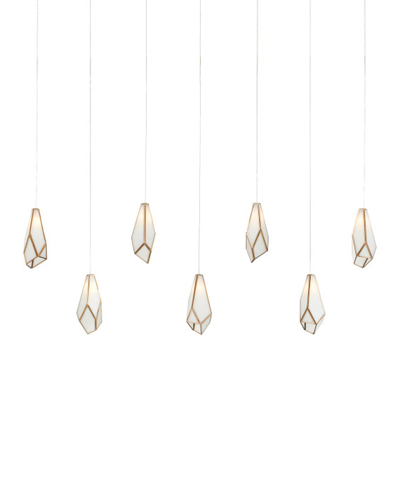 Linear/Island 4 Light + by Currey and Company ( 142 | 9000-1072 Glace Collection ) 