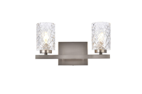 Bathroom Fixtures Two Lights by Elegant Lighting ( 173 | LD7026W14SN Cassie ) 