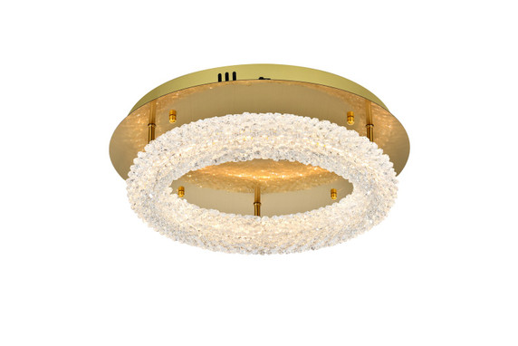 Flush Mounts Ring Shade/Halo by Elegant Lighting ( 173 | 3800F18SG Bowen ) 