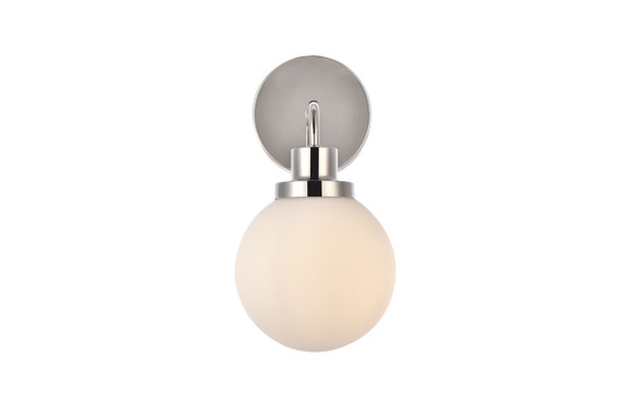 Sconces Single Glass by Elegant Lighting ( 173 | LD7030W8PN Hanson ) 