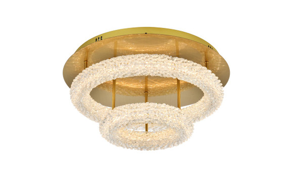 Flush Mounts Ring Shade/Halo by Elegant Lighting ( 173 | 3800F22L2SG Bowen ) 