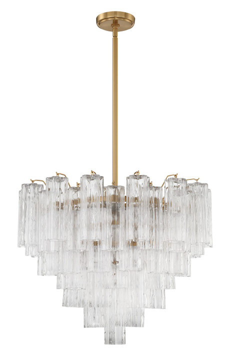 Mid. Chandeliers Glass Down by Crystorama ( 60 | ADD-312-AG-CL Addis ) 