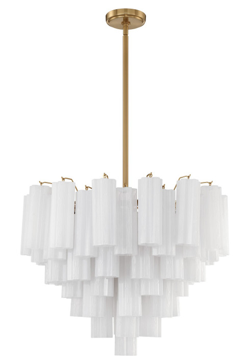 Mid. Chandeliers Glass Down by Crystorama ( 60 | ADD-312-AG-WH Addis ) 