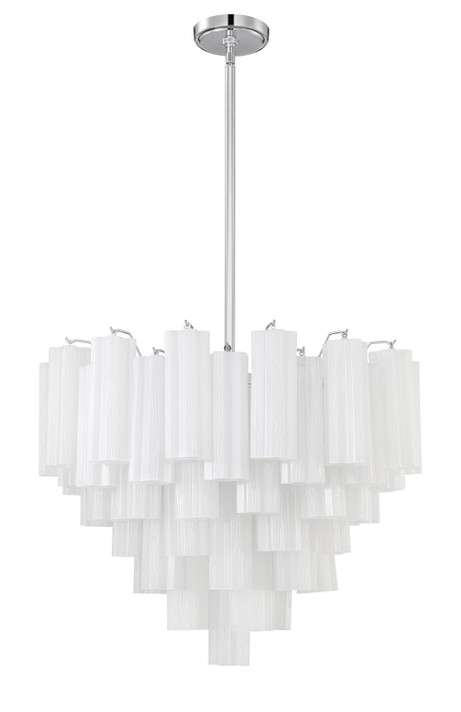 Mid. Chandeliers Glass Down by Crystorama ( 60 | ADD-312-CH-WH Addis ) 