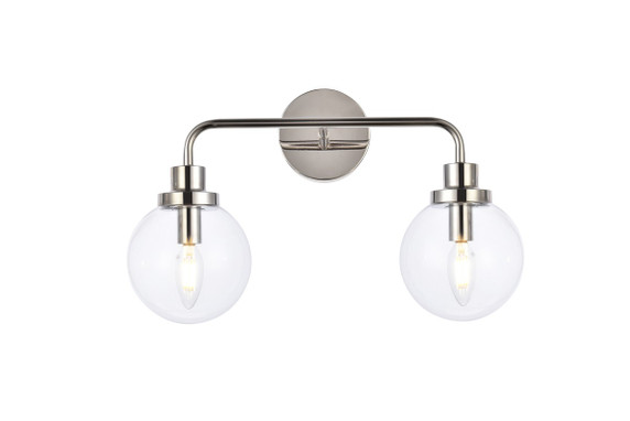 Bathroom Fixtures Two Lights by Elegant Lighting ( 173 | LD7033W19PN Hanson ) 