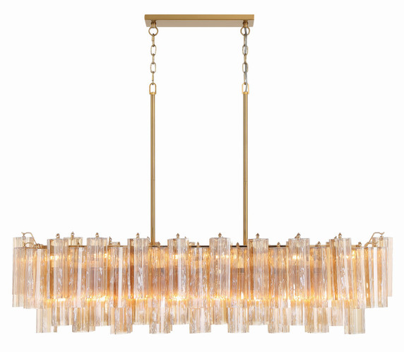 Linear/Island 4 Light + by Crystorama ( 60 | ADD-317-AG-AM Addis ) 