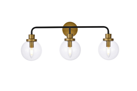 Bathroom Fixtures Three Lights by Elegant Lighting ( 173 | LD7035W28BRB Hanson ) 