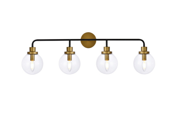 Bathroom Fixtures Four Lights by Elegant Lighting ( 173 | LD7037W38BRB Hanson ) 