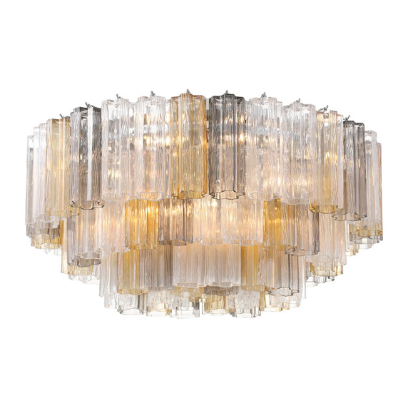 Flush Mounts Glass Down by Crystorama ( 60 | ADD-331-CH-AU Addis ) 