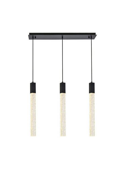 Mini Pendants 3 Light Cluster by Elegant Lighting ( 173 | 2066S32BK Weston ) 