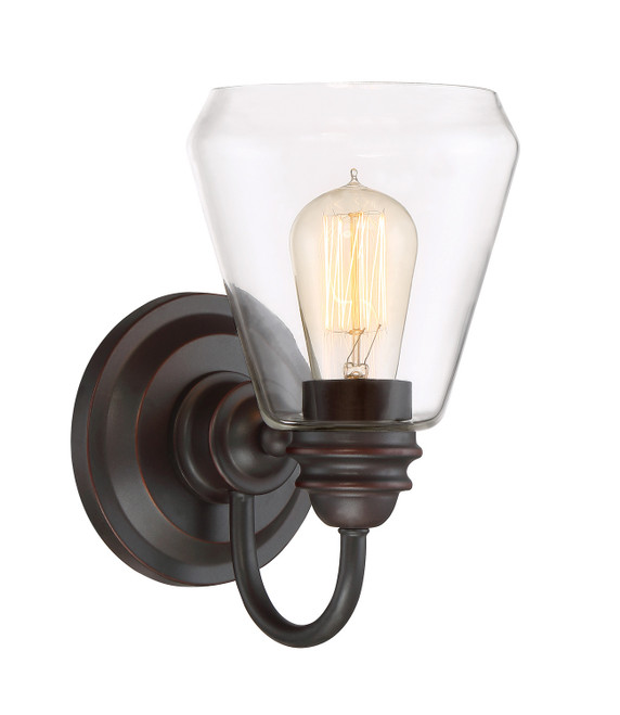Sconces Single Glass by Designers Fountain ( 43 | 90201-SB Foundry ) 