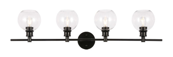 Bathroom Fixtures Four Lights by Elegant Lighting ( 173 | LD2322BK Collier ) 
