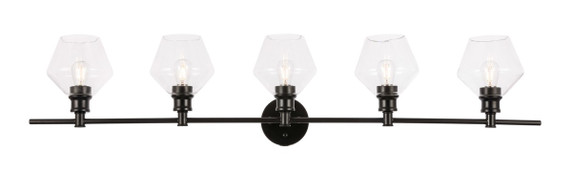 Bathroom Fixtures Five+Lights by Elegant Lighting ( 173 | LD2324BK Gene ) 