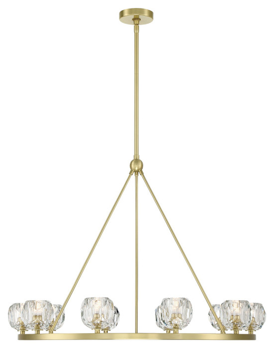 Mid. Chandeliers Glass Up by Crystorama ( 60 | ARA-10265-SB Aragon ) 
