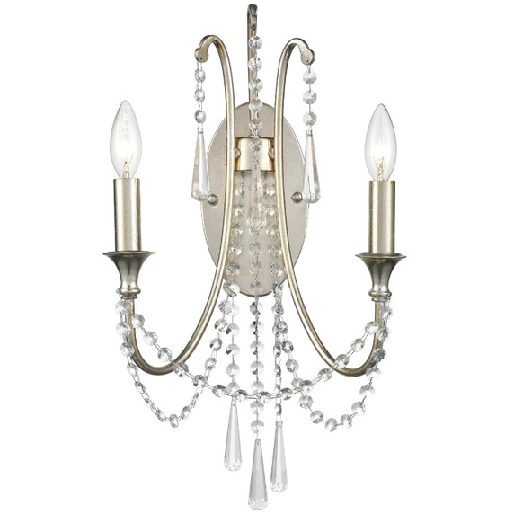 Sconces Double Candle by Crystorama ( 60 | ARC-1902-SA-CL-MWP Arcadia ) 